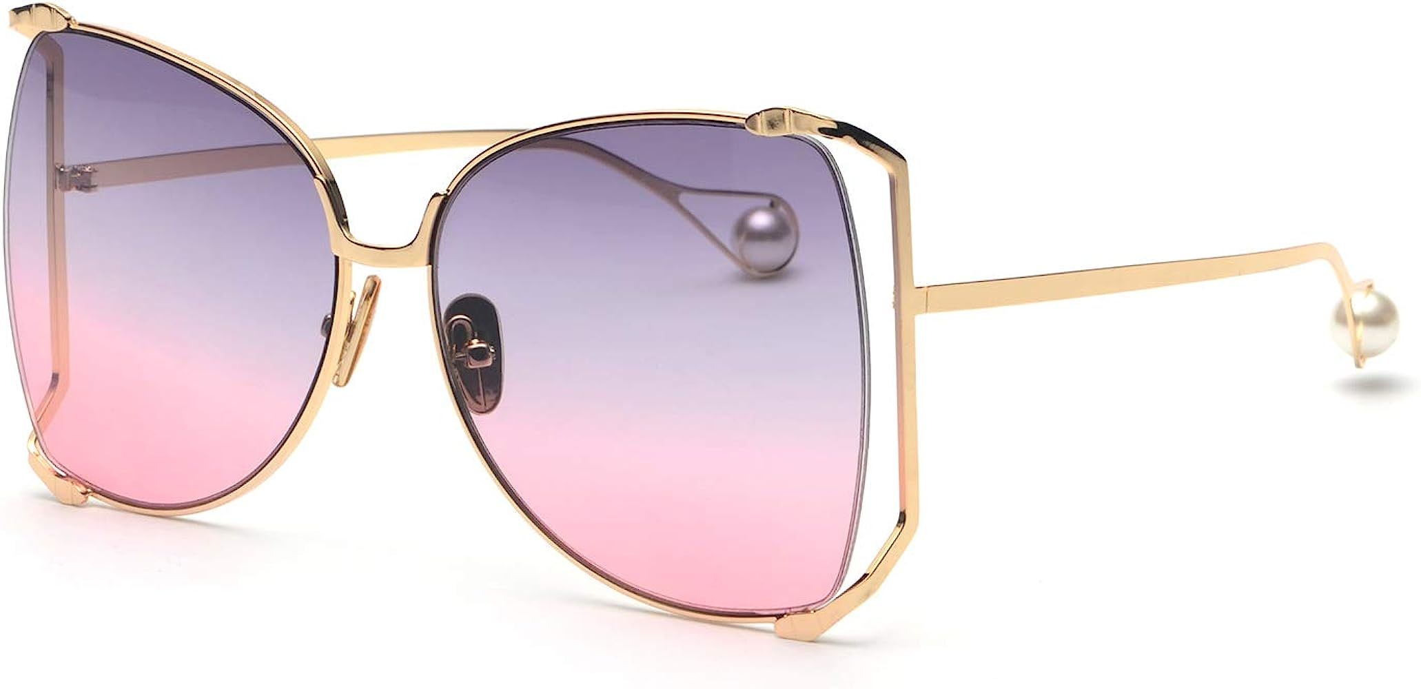 Oversized Semi Rimless Sunglasses For Women | Amazon (US)