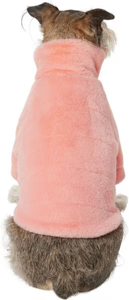 FRISCO Faux Fur Pink Puffer Dog & Cat Coat, Medium - Chewy.com | Chewy.com