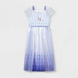 Girls' Disney Frozen Elsa Nightgown - Blue | Target