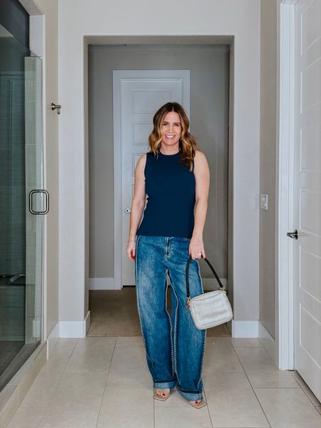 The Tibi Tuck jeans are GOOD! And in limited production. Size down if between sizes. Wearing 27.
#tibi

#LTKstyletip #LTKover40