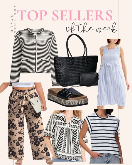 Best sellers in plus size fashion this week! Featuring plus size dress, plus size tops, wide sandals, plus size pants, and black tote bag!

#LTKplussize #LTKstyletip