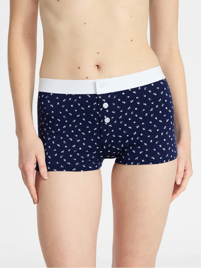 No Boundaries Women's Cotton Jersey Boyshort Panties, Sizes XS-XXXL | Walmart (US)