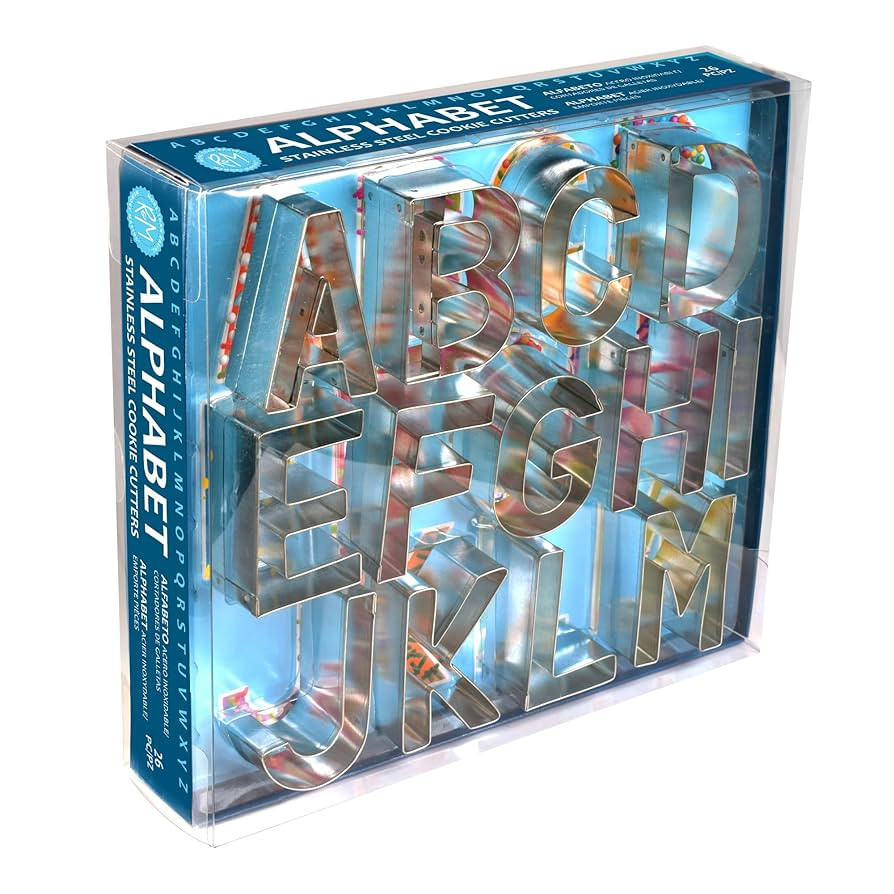R&M International Deluxe 2.5" Alphabet Cookie Cutters, 26-Piece Set | Amazon (US)