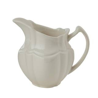 Park Designs Stoneware 32 fl.oz White Ceramic Creamer Pitcher | The Home Depot