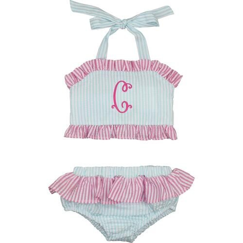 Mint And Pink Seersucker Bikini - Shipping Early March | Cecil and Lou