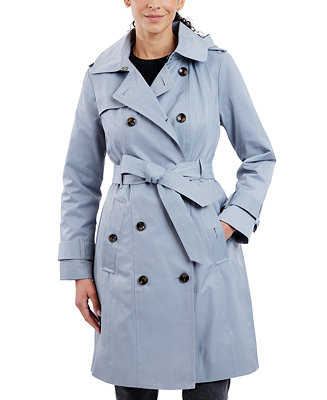 Women's Double-Breasted Hooded Trench Coat, Created for Macy's | Macy's