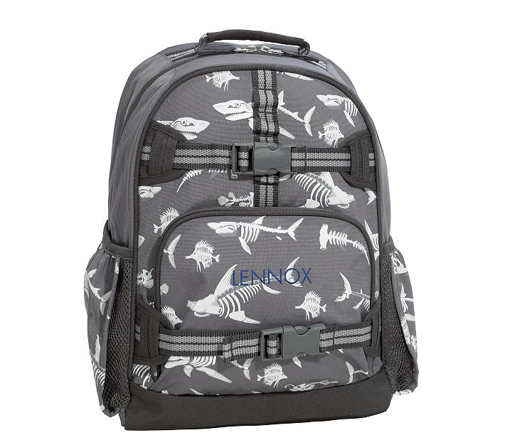 Mackenzie Gray Shark Bones Glow-in-the-Dark Backpacks | Pottery Barn Kids