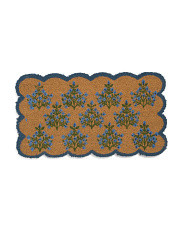 20x36 Coir Woodland Weed Floral Scalloped Doormat | Rugs | Marshalls | Marshalls