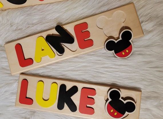 Mickey Name Puzzle Mickey Mouse Birthday Party Personalized | Etsy | Etsy (US)