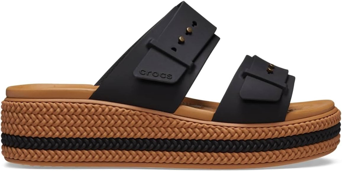 Crocs Women's Brooklyn Buckle Low Wedges | Amazon (US)