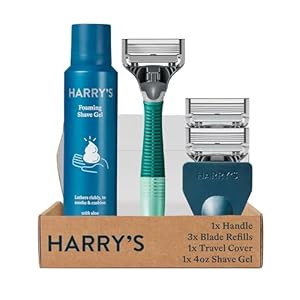 Harry's Razors for Men, 1 Handle (Sage) and 3 Razor Blade Refills with German Engineered 5-Blade ... | Amazon (US)