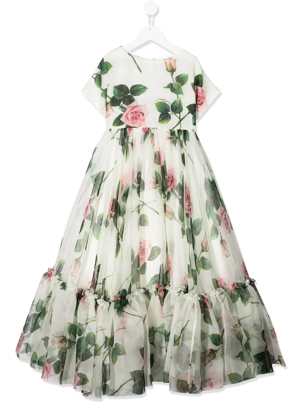 tropical rose print flared dress | Farfetch Global