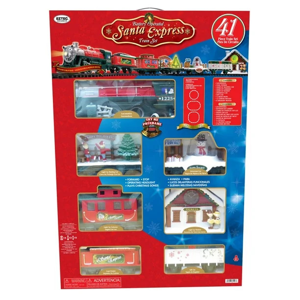 Santa Express Train Set, 41 Pieces | Walmart (US)