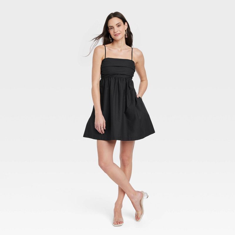 Women's Sleeveless Ruched Babydoll Dress - A New Day™ | Target