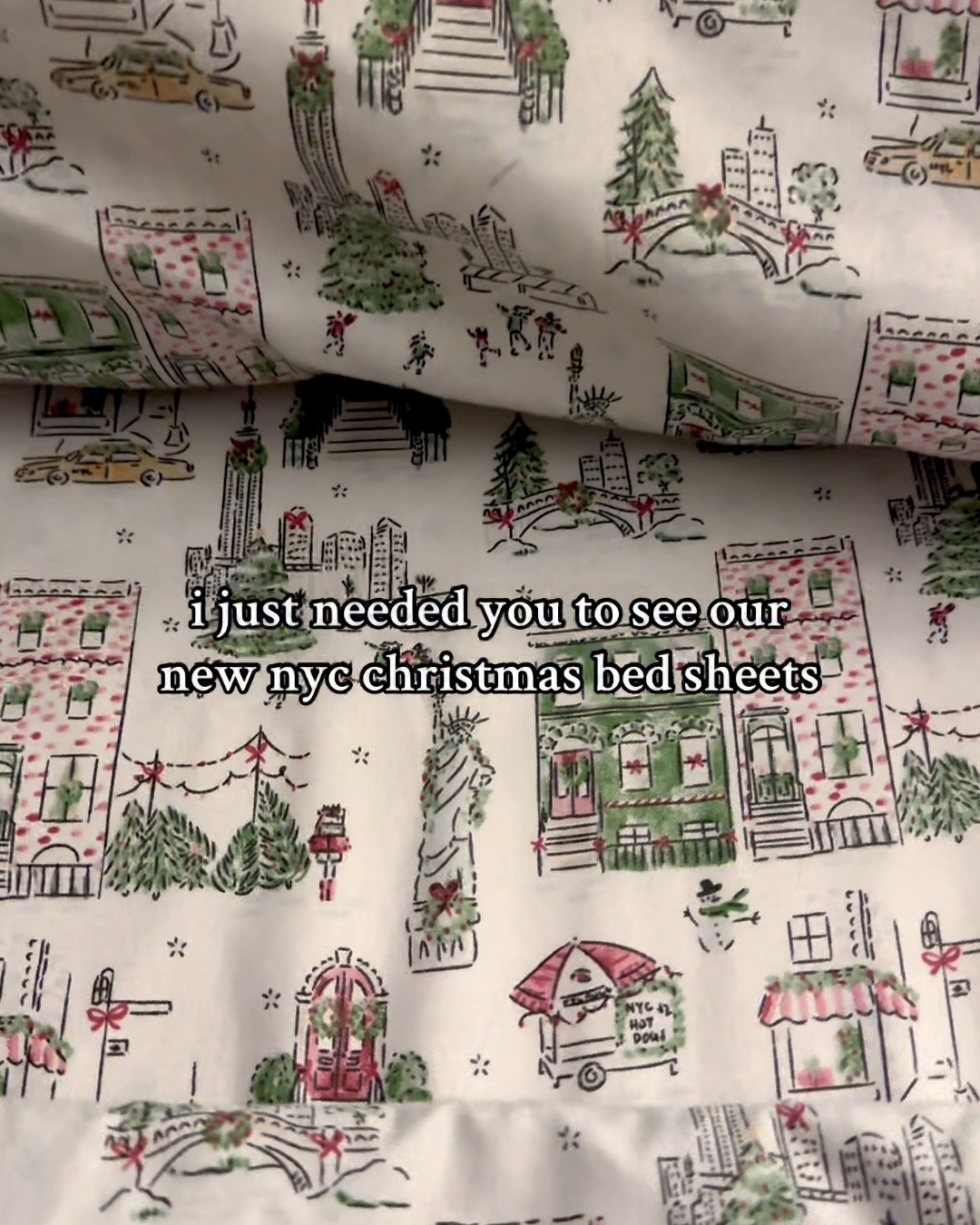 Couldn’t resist these adorable New York City Christmas bedsheets. #bedding #nyc #newyork #christmasdecor #christmas #nycapartment

#LTKGiftGuide #LTKSeasonal #LTKHoliday