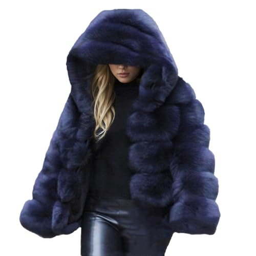 Lisa Colly Women's Winter Parka Coat Overcoat Long Sleeve Faux Fur Coat Jacket | Amazon (US)