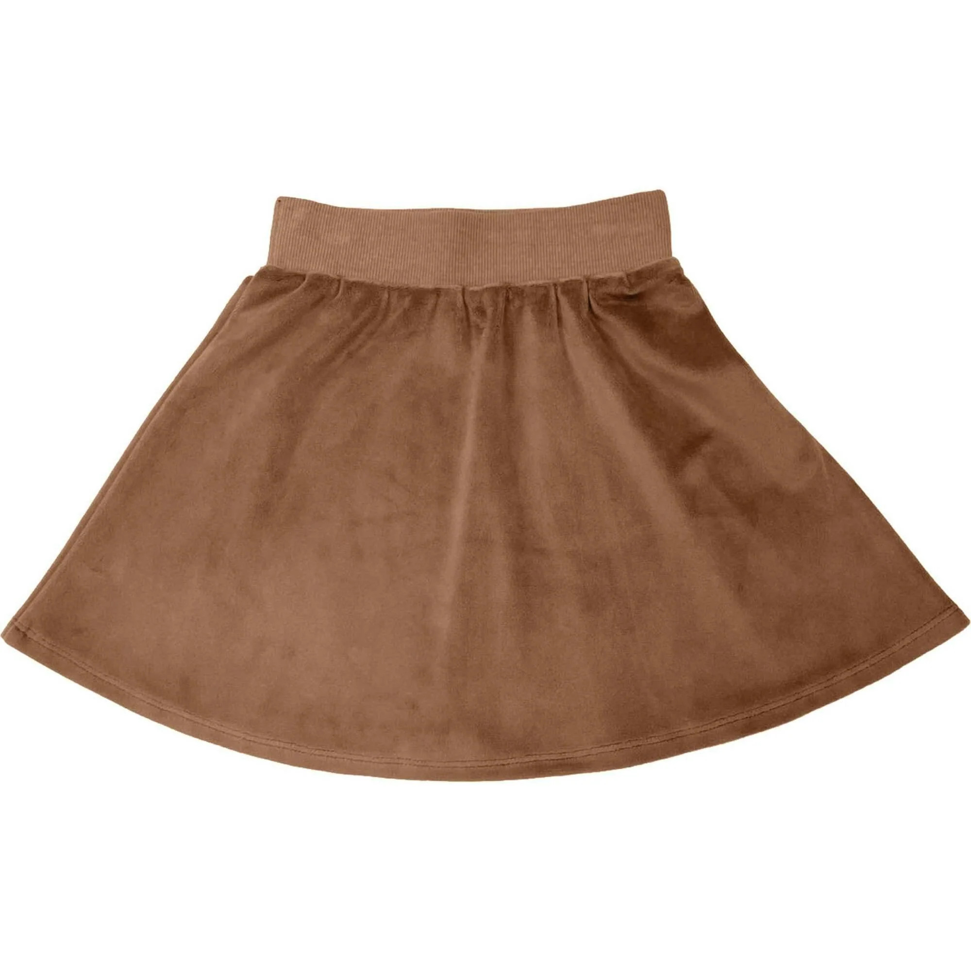 Velour Ribbed Waist A-Line Short Skirt | Maisonette
