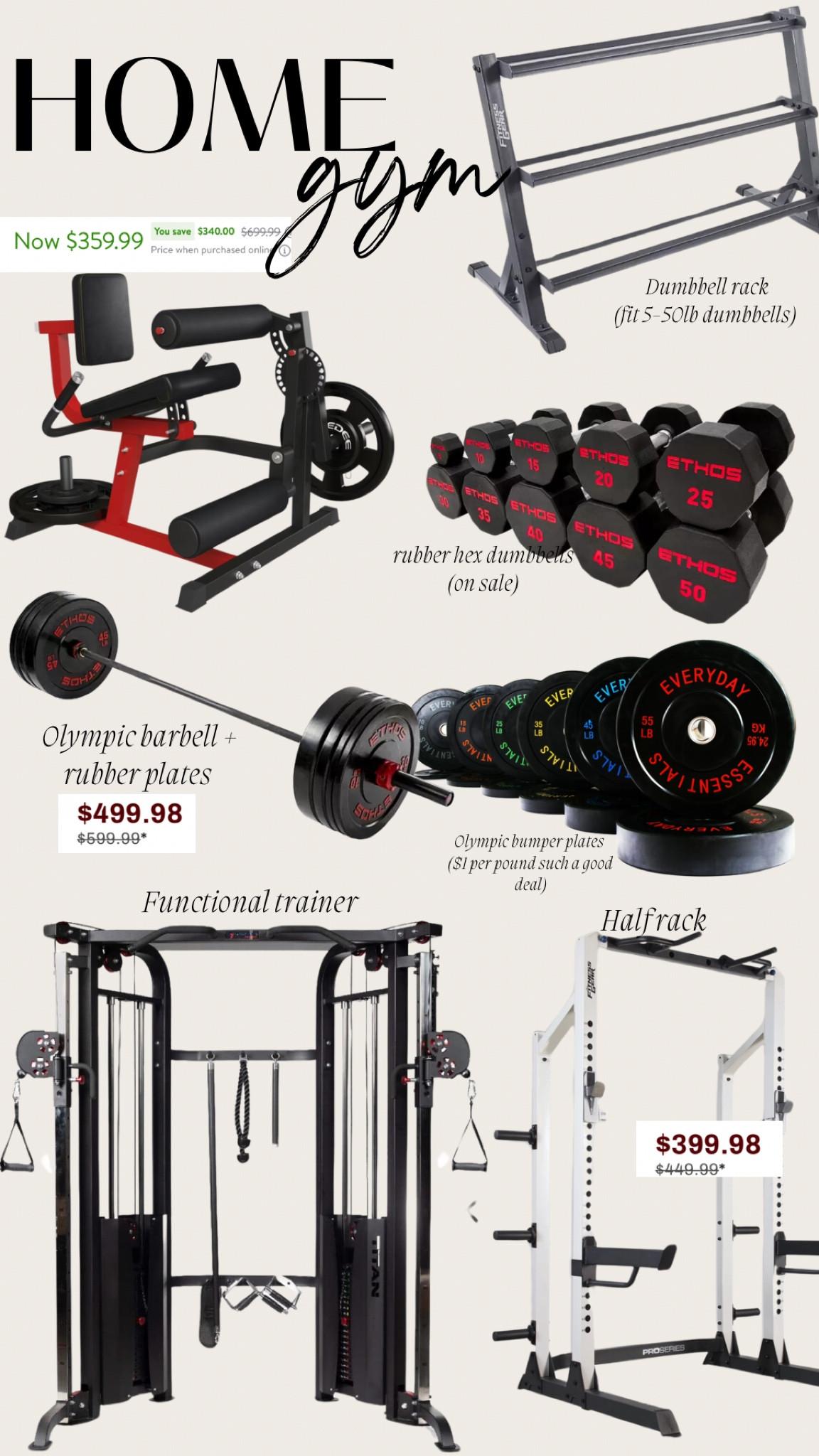 What we have for our home gym so far! 
The links are correct- the photos are not correct sorry! If you click on a photo it will show you what the product actually is 

#LTKfitness
