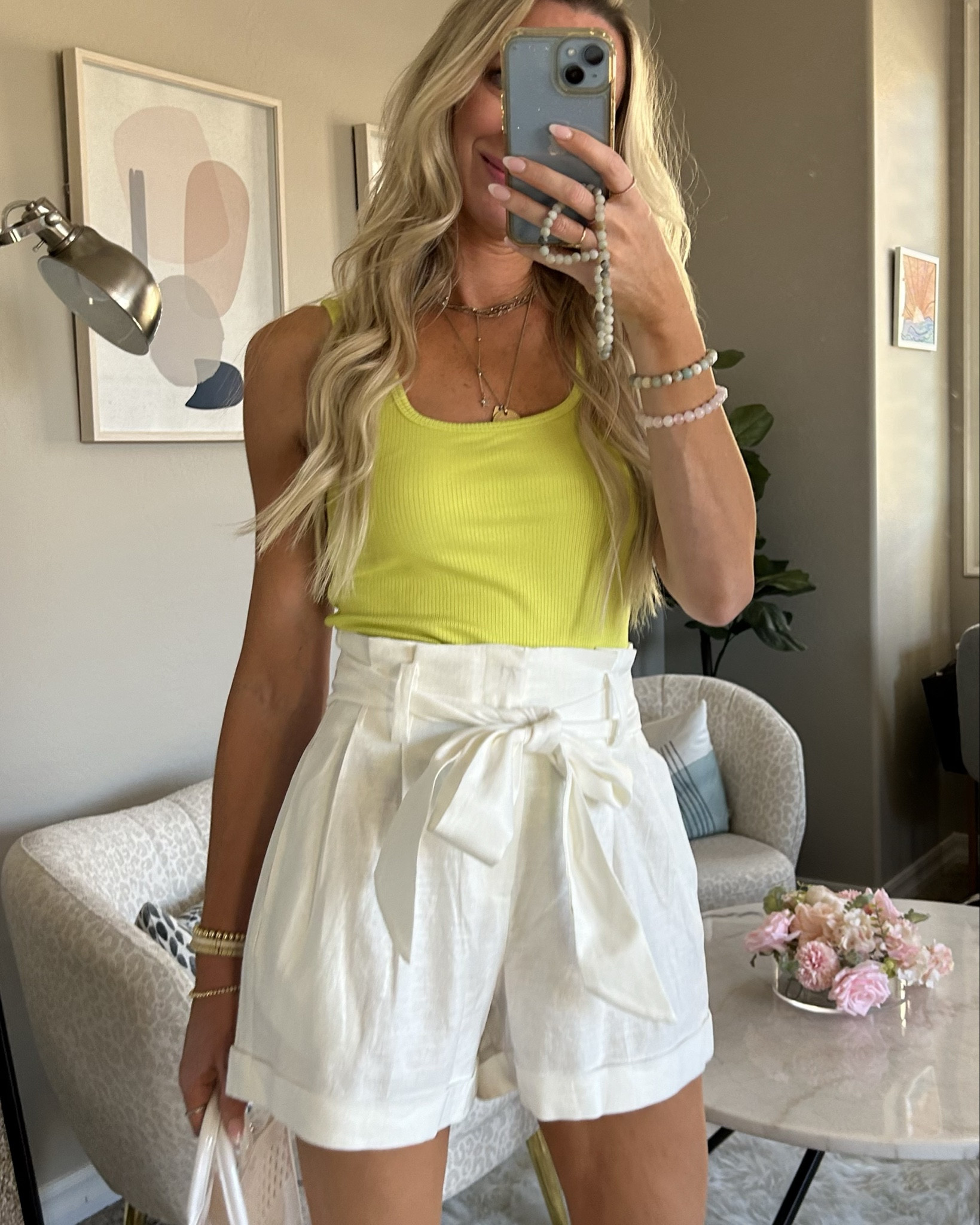 These paper bag linen shorts are so cute! They come with  this oversized belt. This ribbed tee is sooo soft and will go with soo many outfits. I love this brand on 34th because you can mix and match so many pieces to make many outfits! 
Macy’s is having an awesome sale this weekend! Use code STYLE for an extra 15% off! 
Summer outfit
Summer shorts


#LTKstyletip #LTKworkwear #LTKsalealert