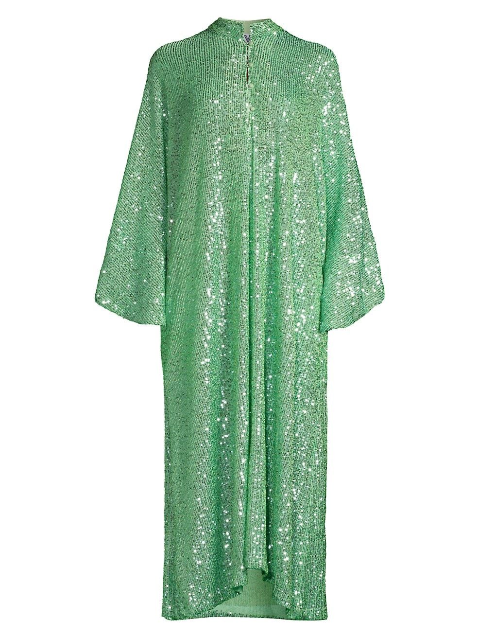 La Vie Style House Sequin-Embroidered Caftan Midi-Dress | Saks Fifth Avenue