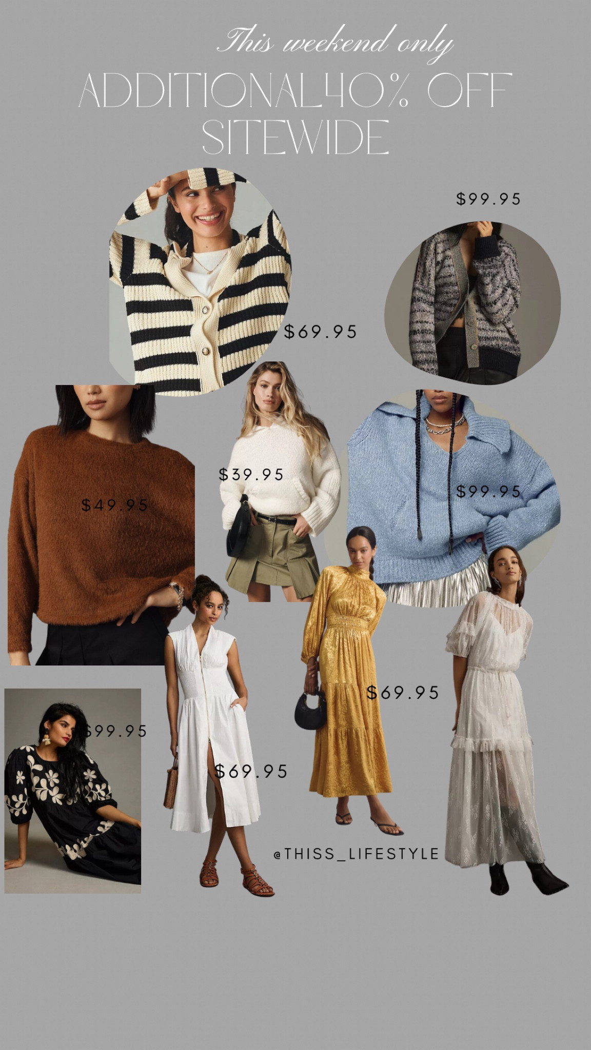 Anthropologie additional 40% of already marked down price. Only just this weekend!

#LTKStyleTip #LTKSaleAlert #LTKGiftGuide
