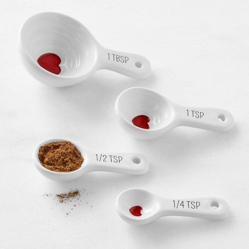 Williams Sonoma Ceramic Heart Measuring Spoons | Williams-Sonoma