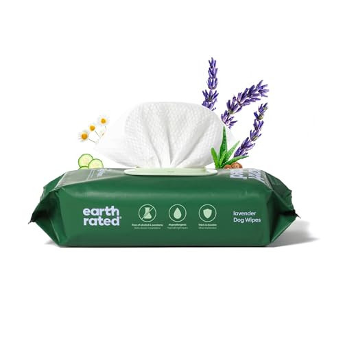 Earth Rated Dog Wipes, Hypoallergenic, 3-in-1 Cleaning and Hydrating, for Grooming Paws, Body and Butt, Lavender Scented, 100 Count | Amazon (US)