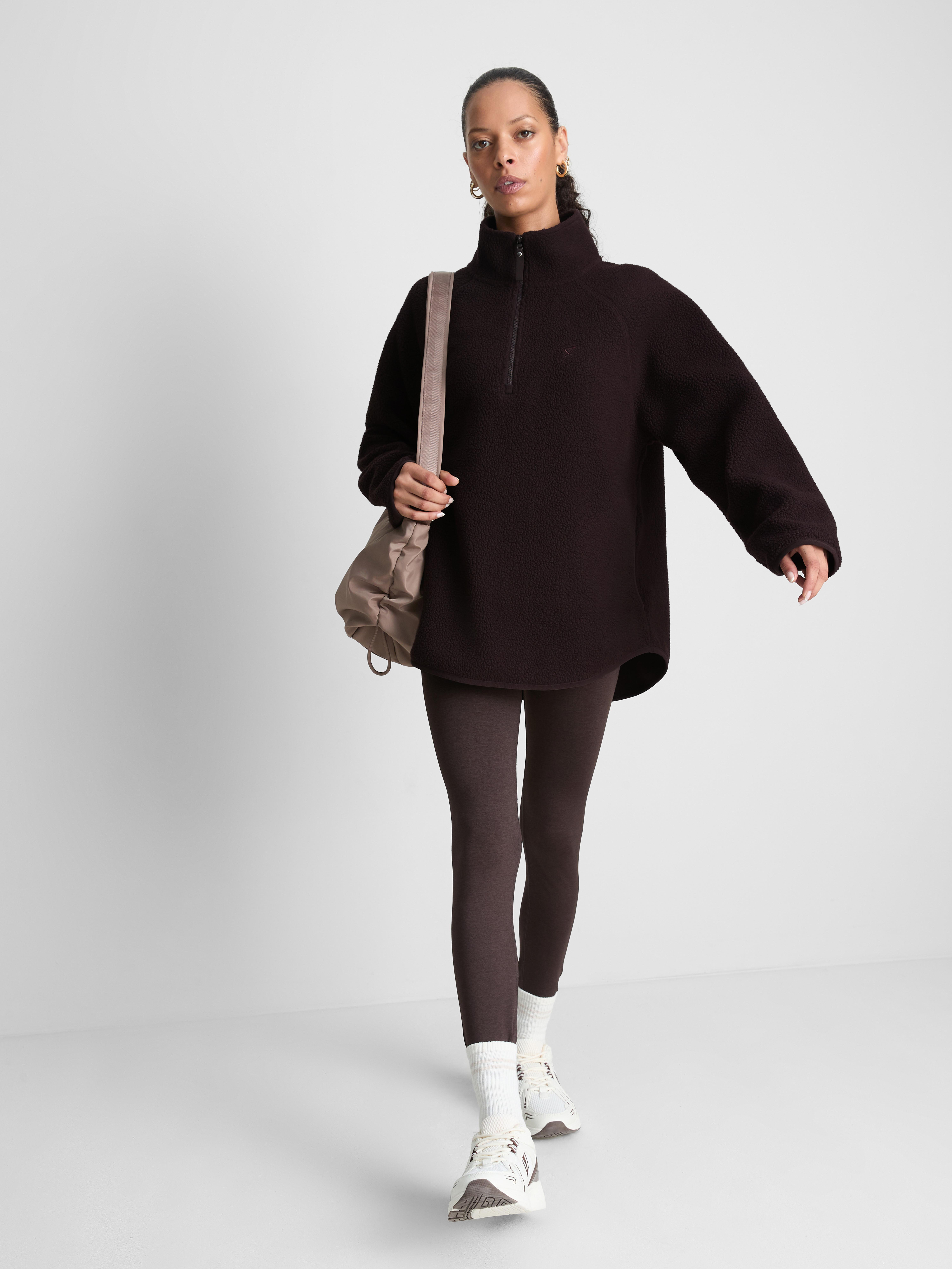 Primark Form | Borg Longline Half Zip Sweatshirt | Primark UK