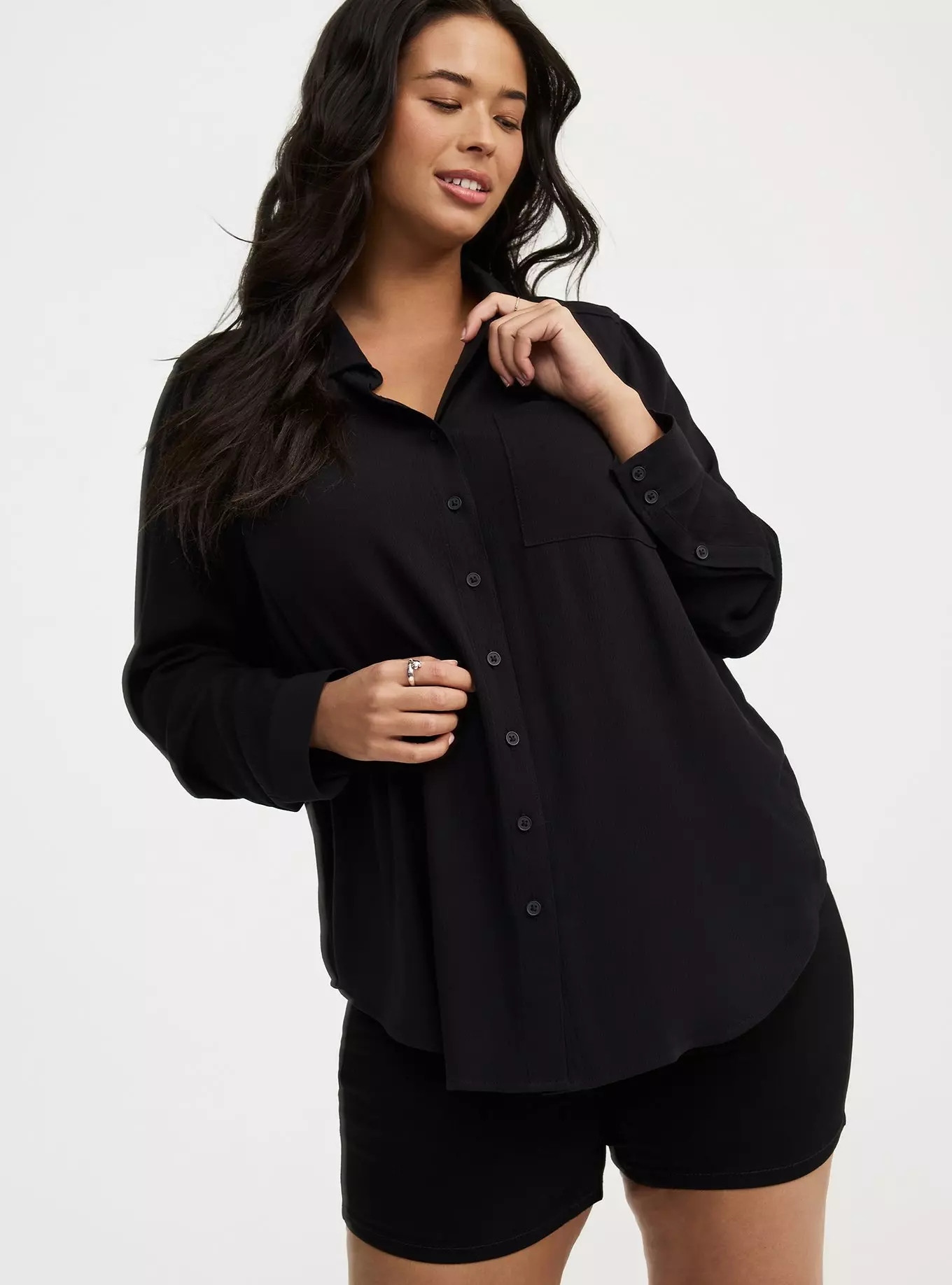 Lizzie Button Up Long Sleeve Shirt | Torrid (US & Canada)