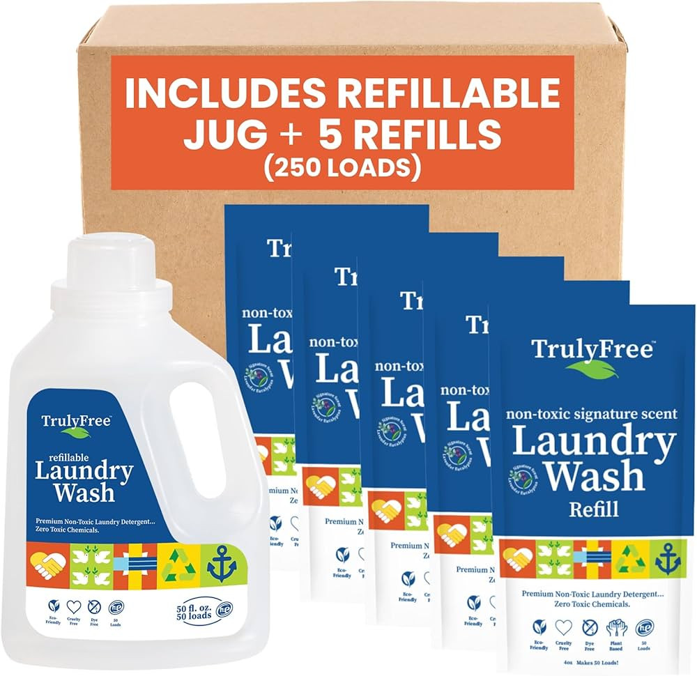 Truly Free Laundry Detergent for Sensitive Skin | Gentle & Safe for Baby Clothes | Plant-Based | ... | Amazon (US)