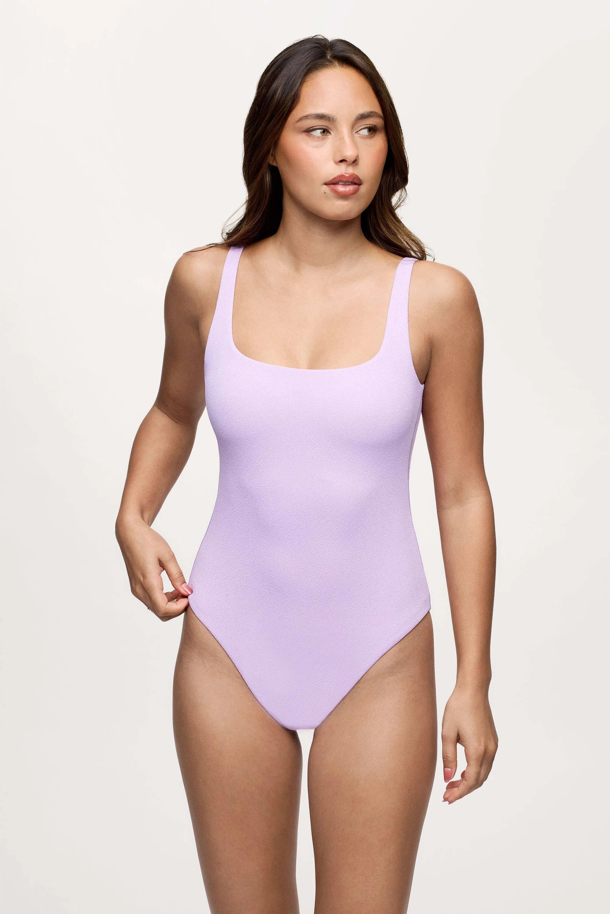 Square Neck One Piece | Crispy Orchid | nuuds