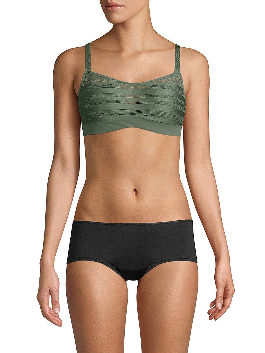 Le Mystere Women's Perforated Sports Bra - Carbon - Size 34 B | Saks Fifth Avenue OFF 5TH