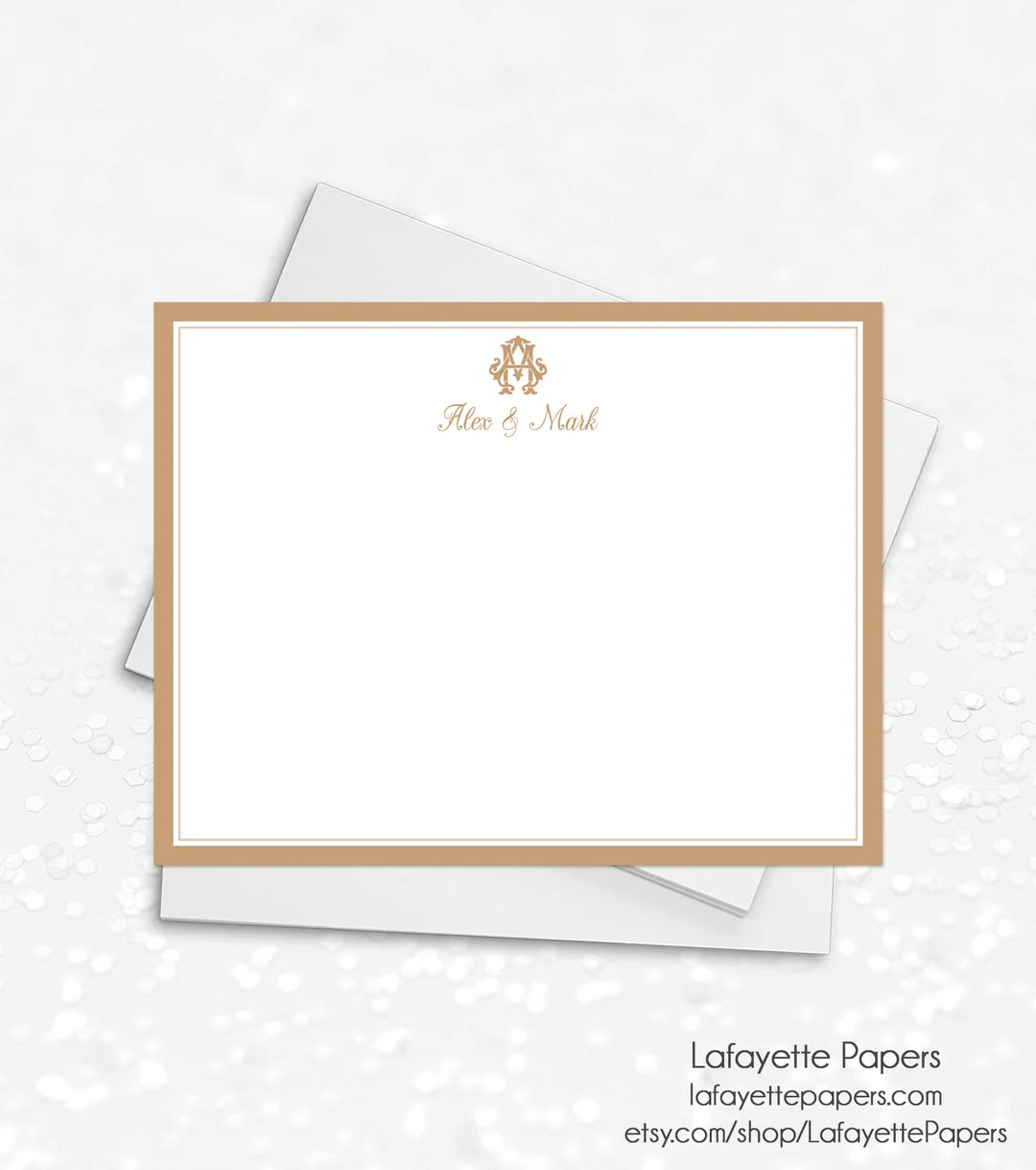 Couples Note Cards Vintage Personalized Stationery - Etsy | Etsy (US)