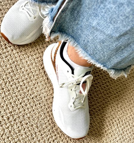 Super comfortable New Balance white walking sneakers. I love the cheetah detailing! @newbalance #whitesneakers #whitewalkingshoes

#LTKshoecrush #LTKsalealert