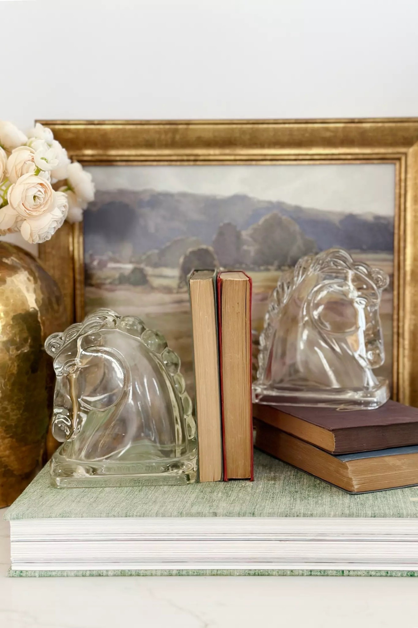  Vintage vibes with these glass horse head bookends. Add an equestrian touch to any home. 

#LTKHome