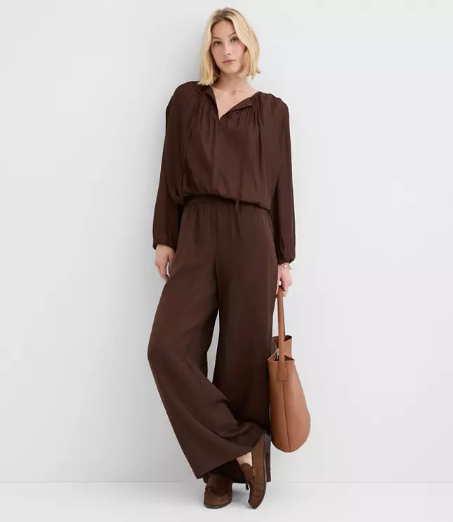 Pull On Wide Leg Pants | LOFT