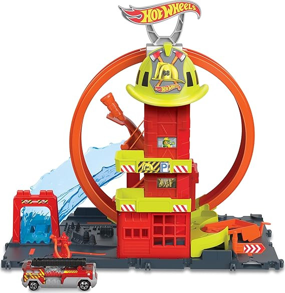 Hot Wheels City with 1 Toy Car, Kid-Powered Elevator, Water-Like Ramp, Track-Play Features, Conne... | Amazon (US)