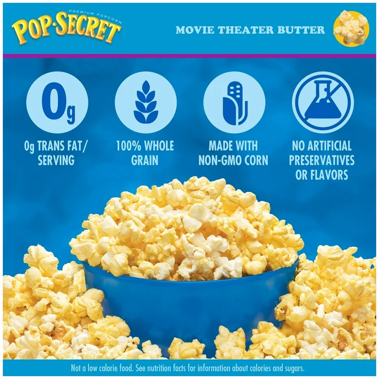 Pop Secret Microwave Popcorn, Movie Theater Butter, Flavor, 3 oz Sharing Bags, 12 Ct | Walmart (US)