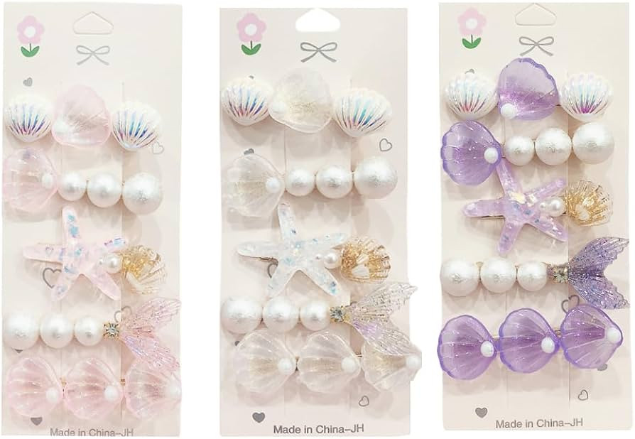 3 pack Hair Clips for Girl and Women 2.36 inch Fashion Hair Clips Set Pearl Acrylic Resin Hair Ac... | Amazon (US)