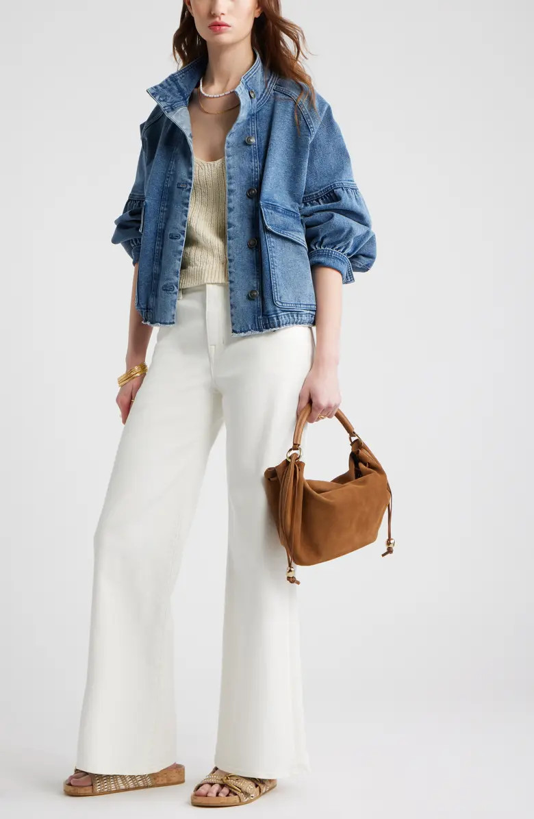 Blouson Sleeve Denim Jacket | Nordstrom