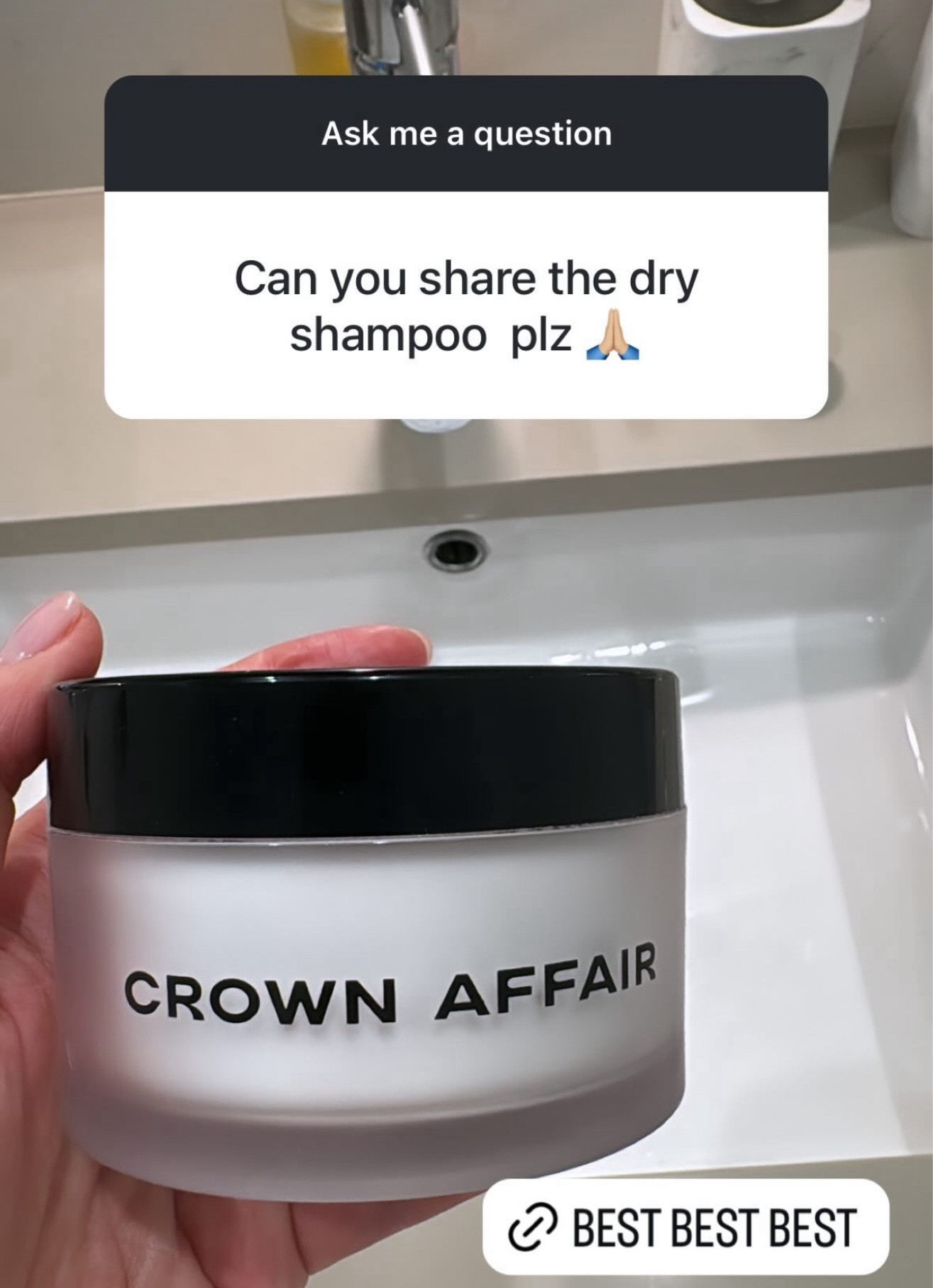 Crown affair is  best dry shampoo  