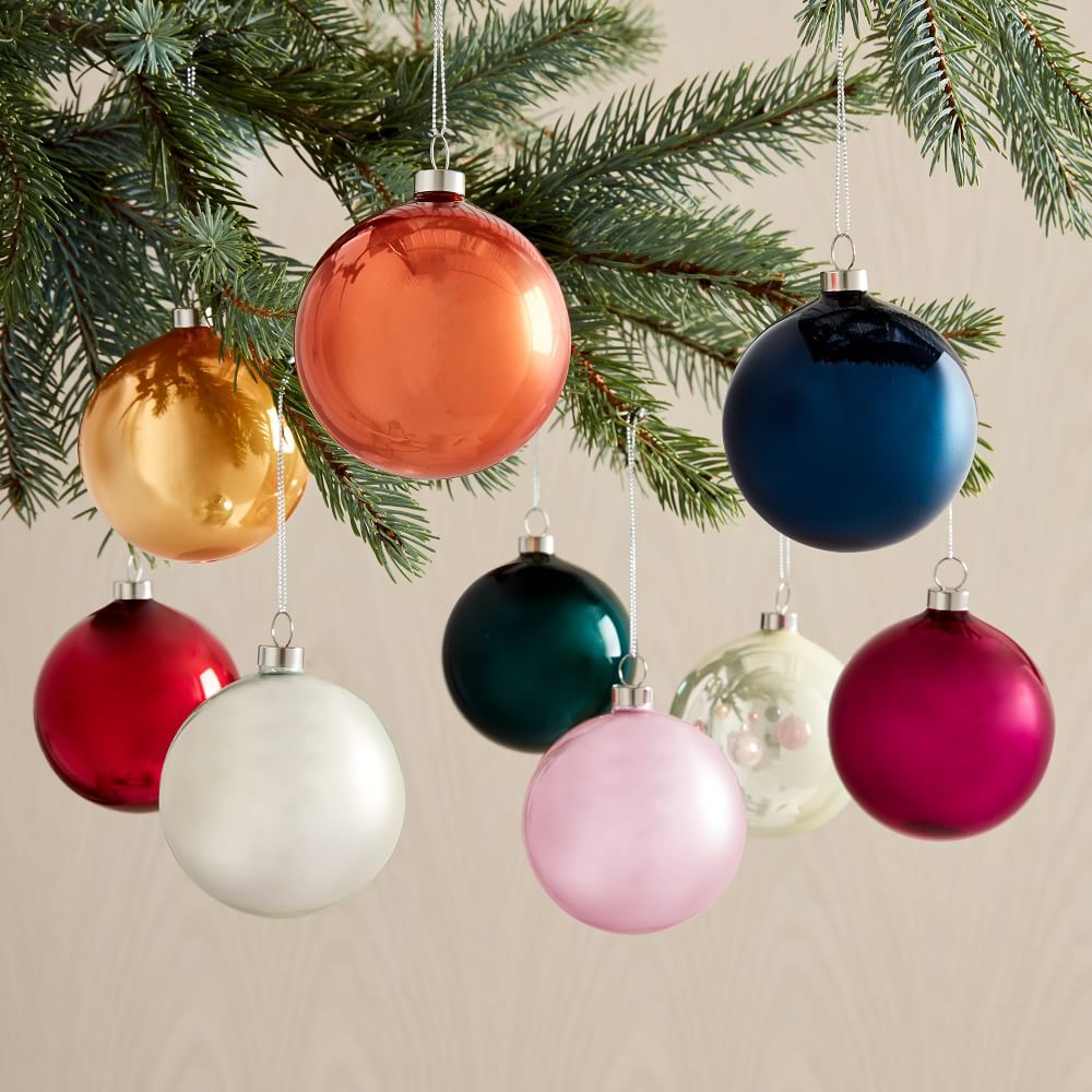 Bright Multi Glass Ball Ornaments, Set of 9 | West Elm (US)
