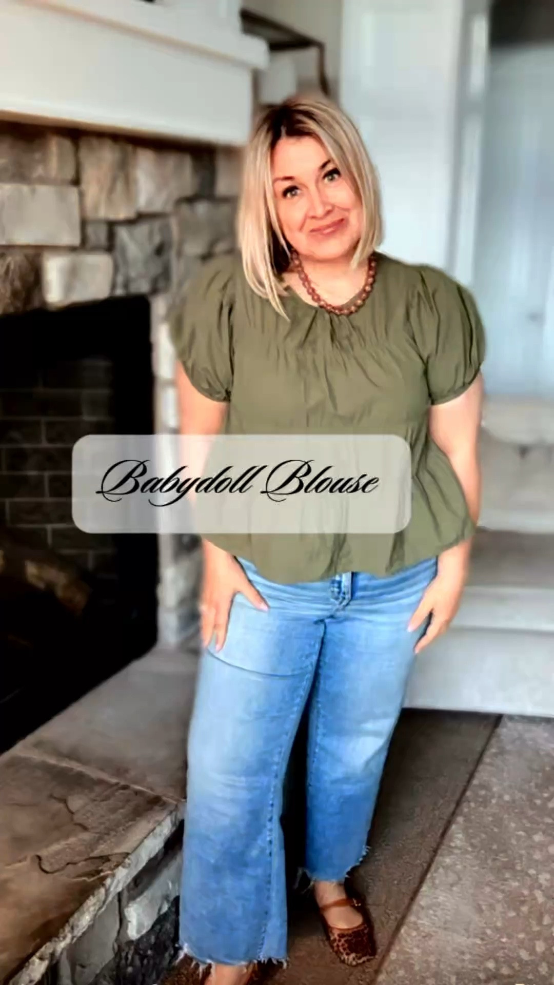 Soft, flattering, and perfect for midsize over 50 style—this one just works.
Easy to dress up or keep casual with your favorite jeans.
—————-♥️————-
midsize fashion over 50 babydoll blouse outfit casual chic style flattering tops for midsize women everyday outfit ideas comfortable stylish outfits women over 40 affordable fashion finds