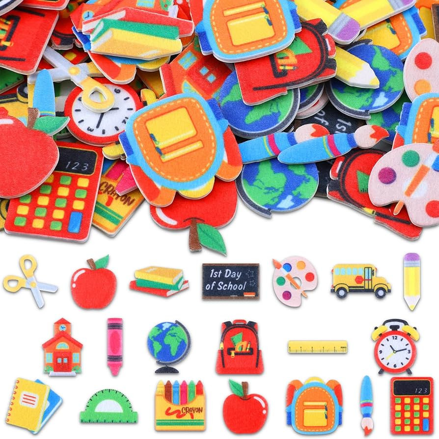 200 Pcs Back to School Felt Stickers First Day of School Stickers Self Adhesive Felt Stickers for... | Amazon (US)