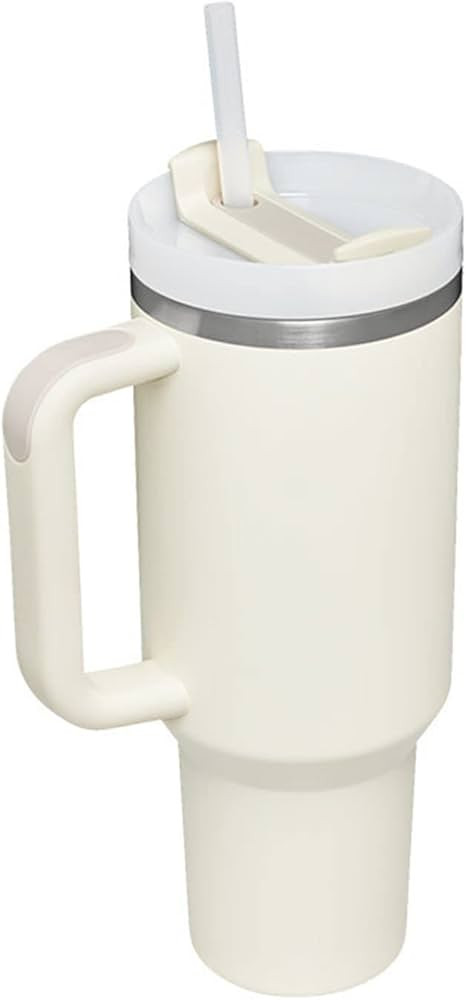 40 oz Tumbler With Handle and Straw Lid,Simple Modern Double Wall Vacuum Sealed Stainless Steel I... | Amazon (US)
