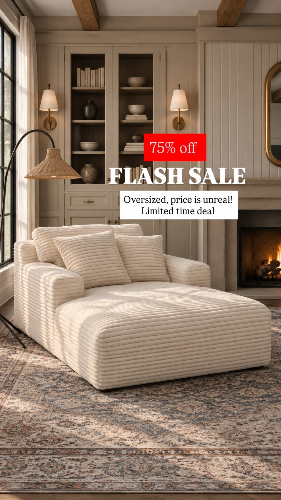 ￼ Run for the oversize chair, the perfect sleeping chair or reading chair, oversized, and an incredible price right now limited time this will not last

#LTKHome #LTKSaleAlert
