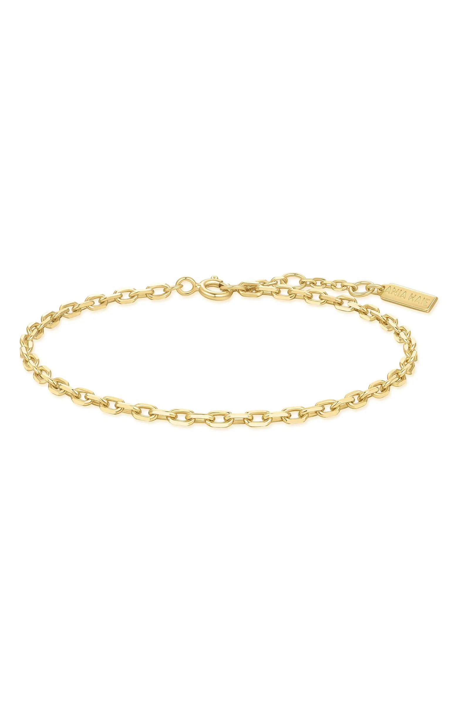 Bezel Cubic Zirconia Station Chain Bracelet | Nordstrom
