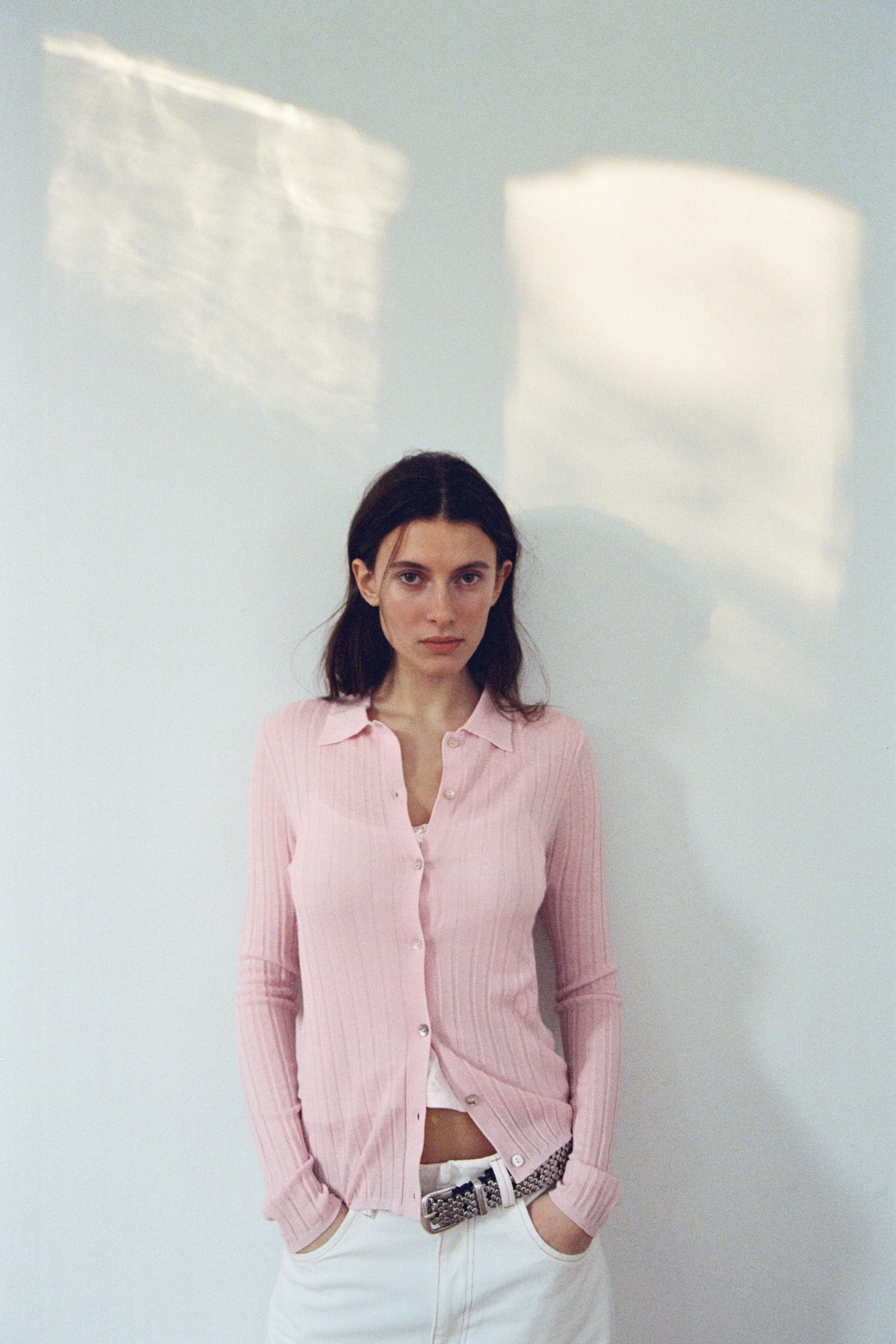 100% WOOL RIBBED POLO NECK JACKET | Zara UK