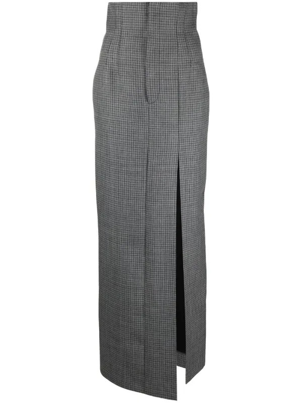 high-waist wool maxi skirt | Farfetch Global