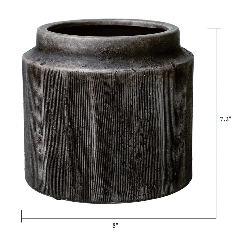 Better Homes & Gardens Pottery 8" Alexander Ceramic Planter, Brown - Walmart.com | Walmart (US)